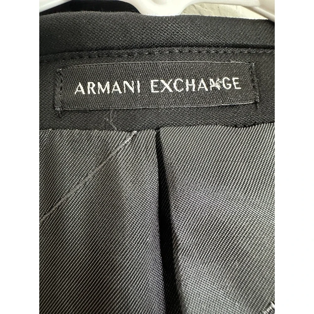 Armani Exchange Mens Two Button Blazer Black Size 46 Regular A|X Jacket